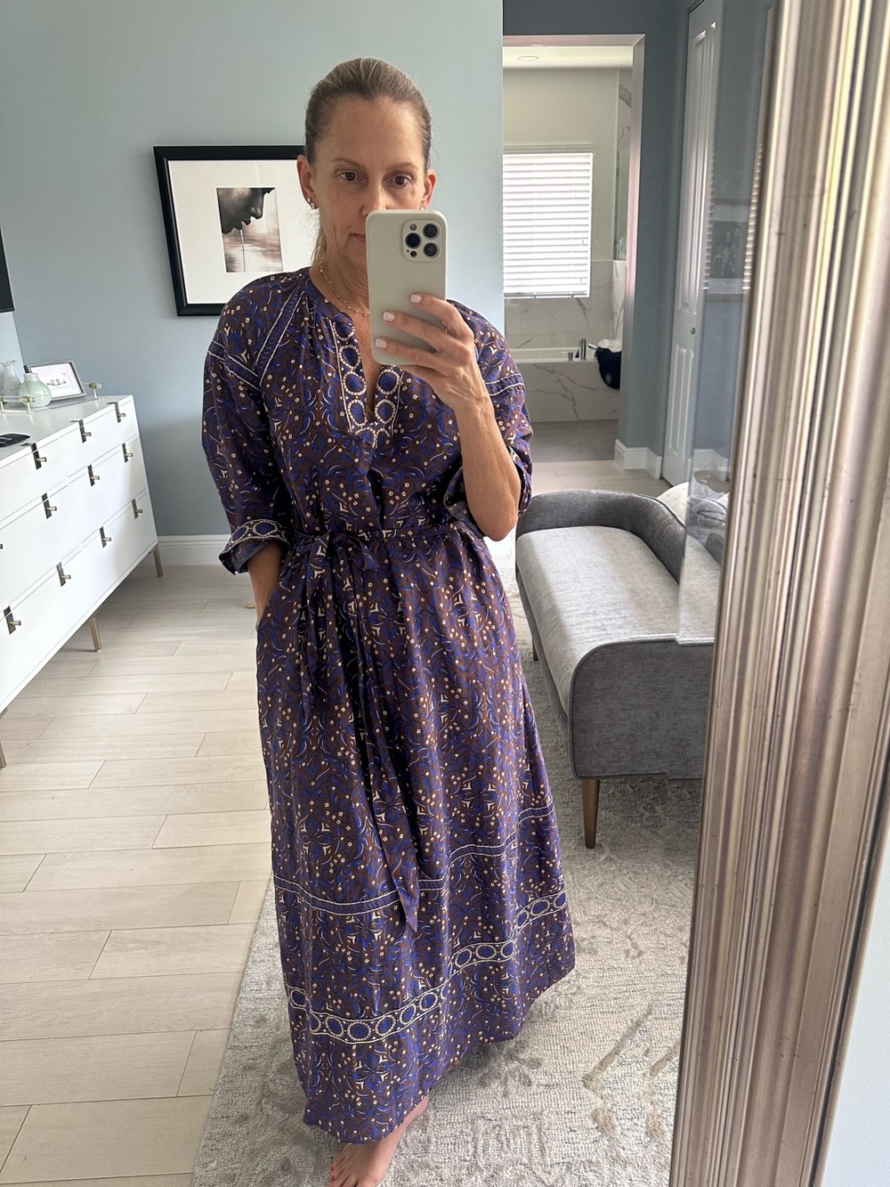 Xirena print cotton/silk dress